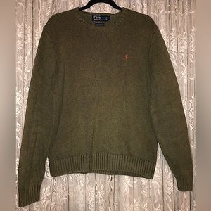Polo by Ralph Lauren olive green cotton sweater